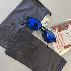 Grateful Dead Sunglasses.China Cat frame with polarized blue mirror lenses.